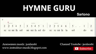 not angka hymne guru / pahlawan tanpa tanda jasa - do = C Mayor - lagu wajib nasional - solmisasi