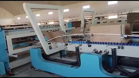 Automatic folder gluer stitching for cartons @RishiNagpal
