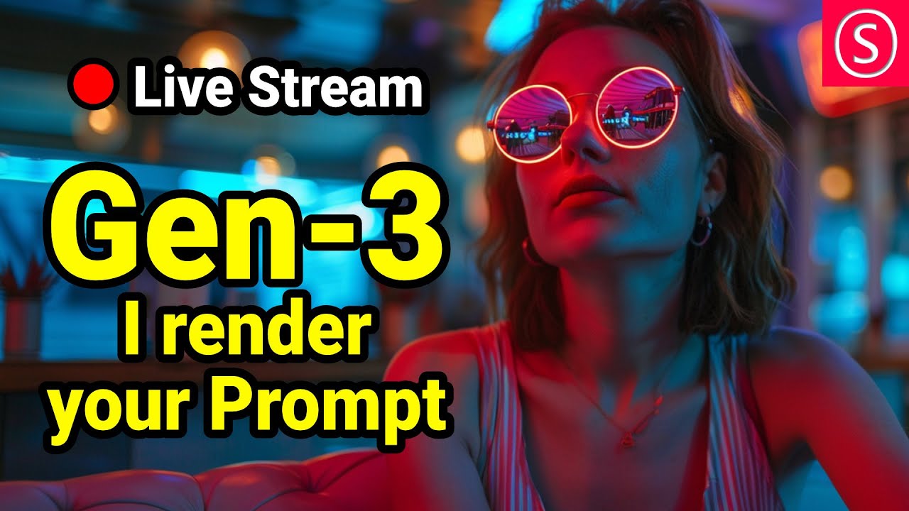 Gen-3  – I render your Prompt  – Live Stream – Join me & Have Fun