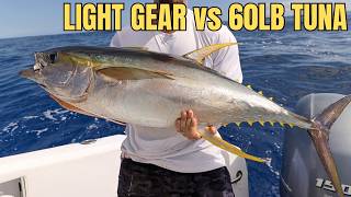 60LB Yellowfin on LIGHT Tackle! [Surface Iron]