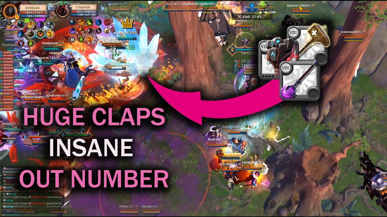 36 vs 277 INSANE OUTNUMBERED FIGHT , 209 KILLS!  ARCH  Albion Online ZvZ