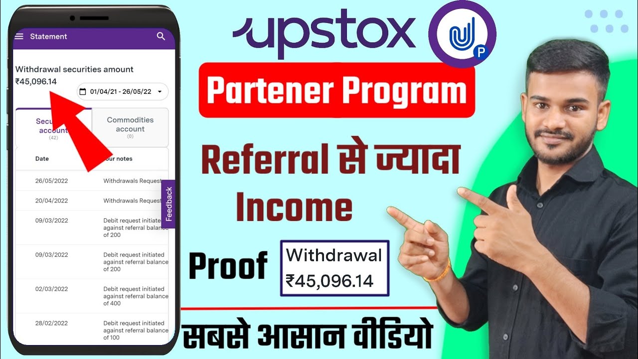Upstox Partner Program: Earn Passive Income with Live Earning Proof and access the Upstox Partner Dashboard
