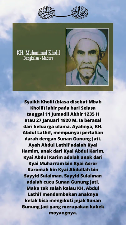 Profil Mbah Kholil Bangkalan Madura