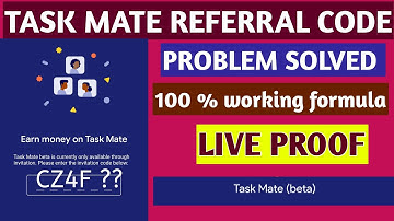 Task mate referral code | Task mate invitation code | Google task mate referral code |Task mate