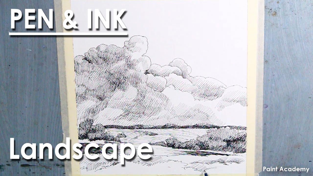 Pen And Ink Drawing Landscape Learn, Pen And Ink Landscape Drawing Techniques