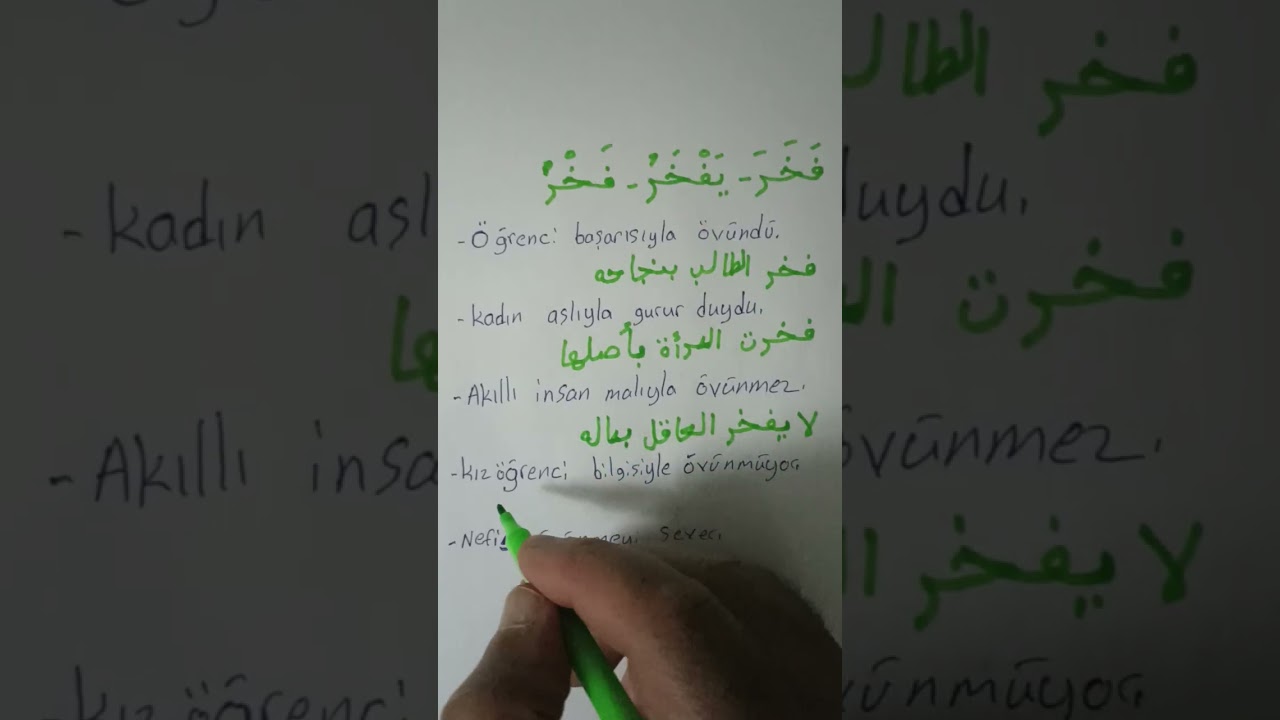 Arapça yeni sözcükler yazarak kolayca ve kalıcı bir şekilde öğren. 