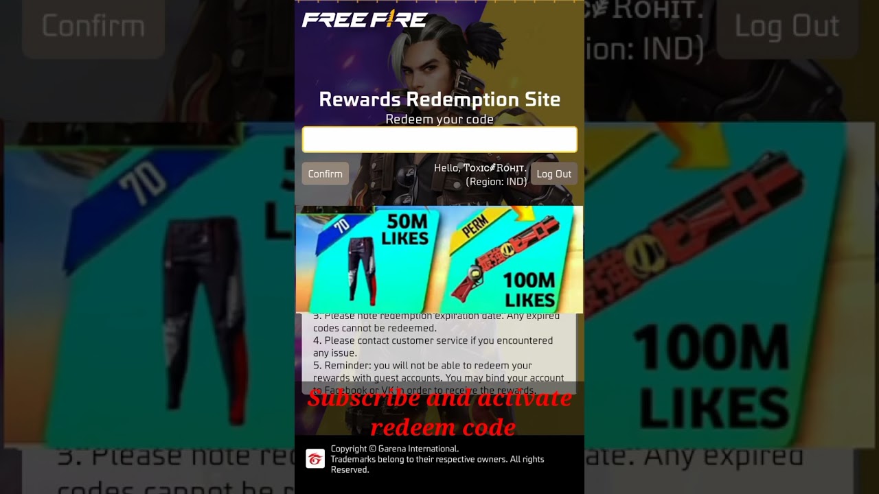 Free Fire Redeem Code Today 8 January 2023 | Today Redeem Code Free Fire | 101% Working Redeem Code