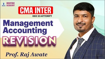 Ratio analysis revision I Management accounting I CMA Inter I by Raj Awate