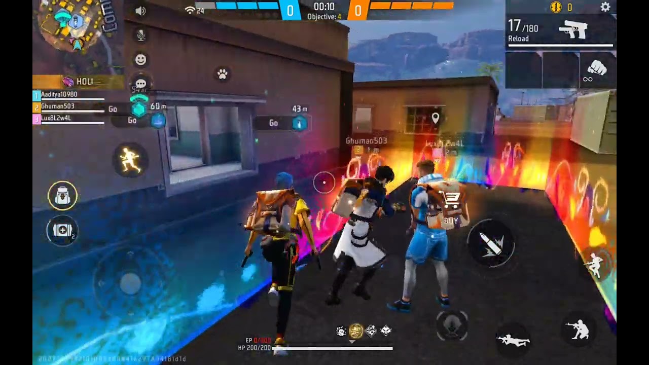 Playing free fire with my friend kanu