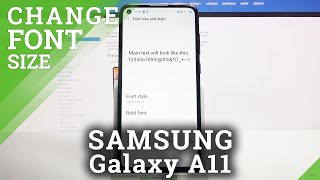 How to Change Font Size in SAMSUNG Galaxy A11 – Make Text Smaller / Bigger