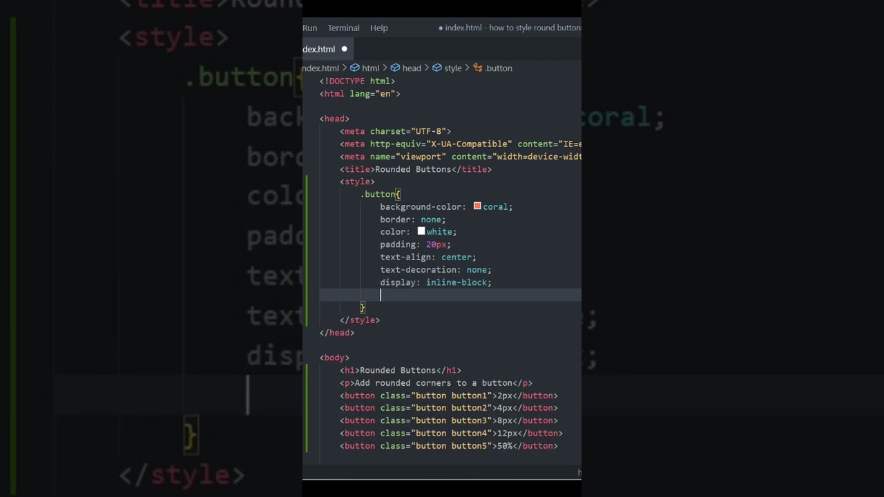 How to Style round buttons with CSS #html #css #htmlandcsstutorialforbeginners @codewithjk #shorts