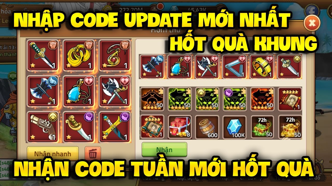 Nhận 5 Code Huyền Thoại Hải Tặc VIP Dùng Chung Mới | Sự Kiện Nhận Code ...