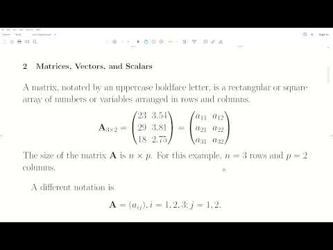 amv2 Matrices, Vectors, and Scalars - YouTube