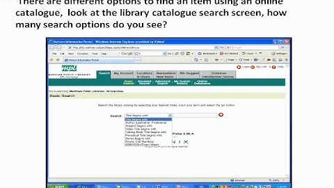 How to use library catalogue