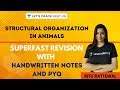 Structural Organization in Animals | Superfast Revision with Handwritten Notes and PYQs