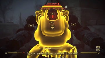 Fallout 4 Sentry Bot Battle