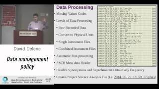 2015 Unidata Users Workshop: Data management policy