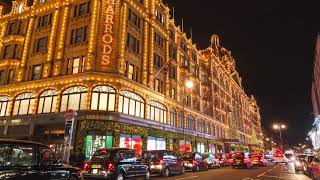 Harrods at night