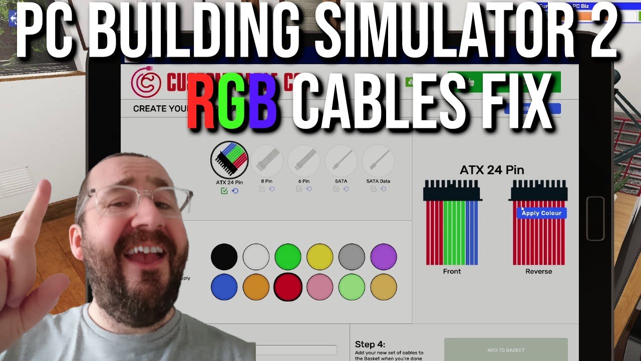 PC Building simulator 2 RGB Cable fix - How to custom job - YouTube