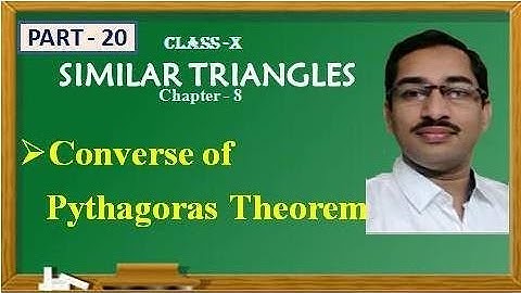 CONVERSE OF PYTHAGORAS THEOREM// SIMILAR TRIANGLES//