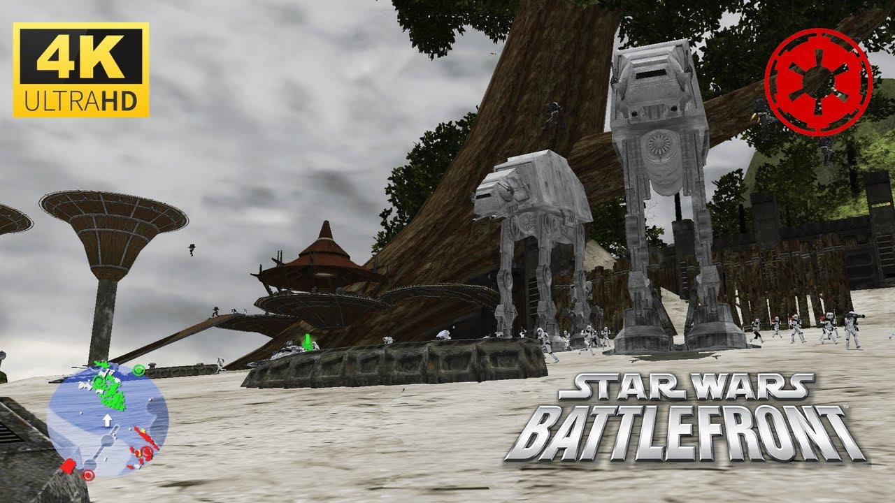 Star Wars Battlefront (2004) 200v200 Battle of Kashyyyk - galactic empire vs rebel alliance