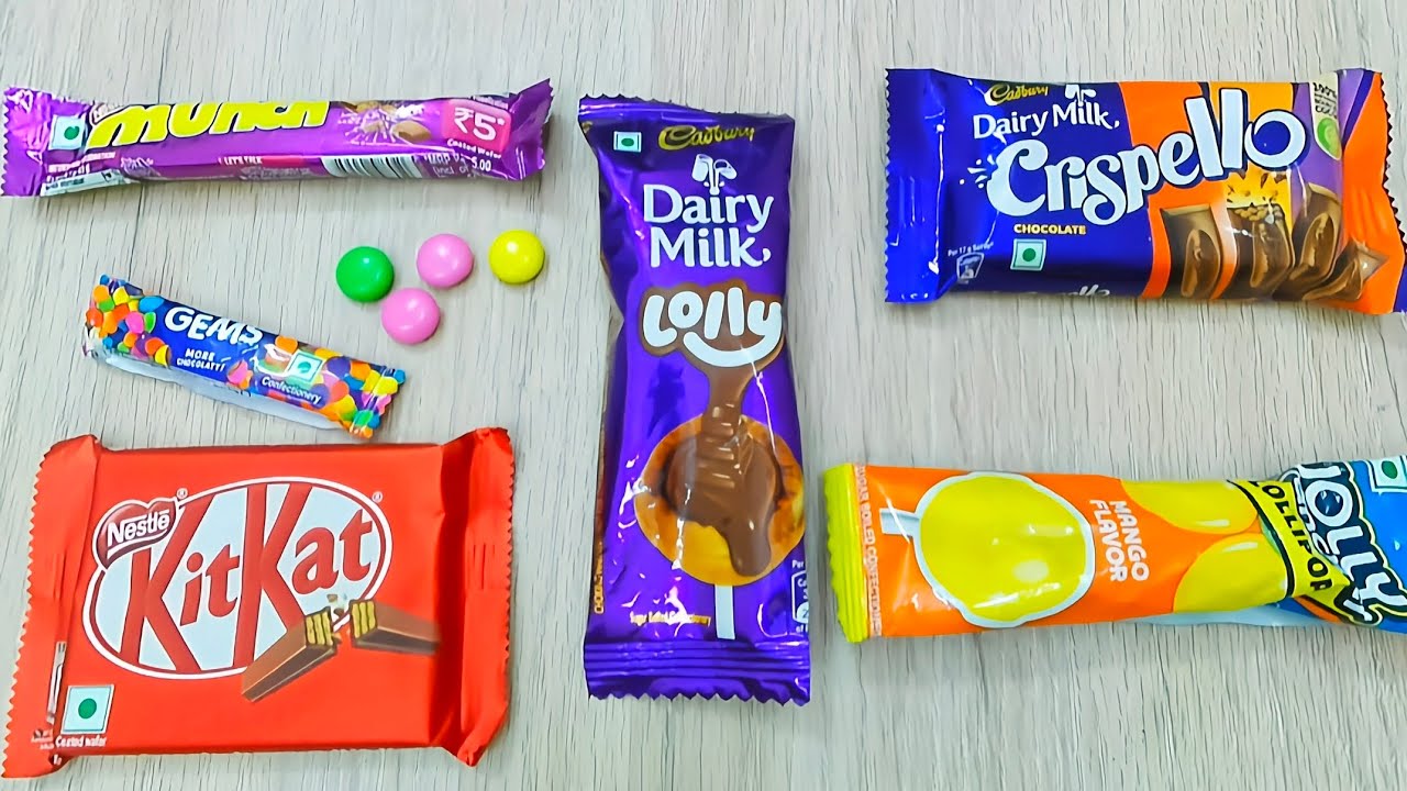 Satisfying Video | Cadbury Lolly Candy | Sweets Lollipop 🌈 Munch Chocolate Alpenliebe Kitkat 65
