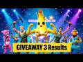 Fortnite Giveaway 3 Results - Two Winners! #fortnite #fortnitegiveaway #fortnitewithmemes