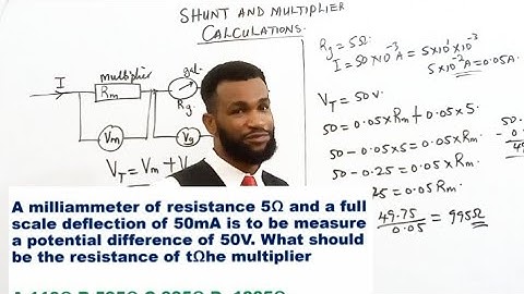 How to Find the resistance of a multiplier on electricity in Physics.(@vindalsacademy )