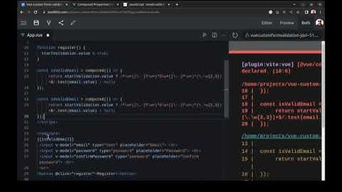 VueJS form validation by regex.