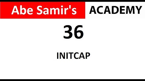 Character Manipulation using INITCAP
