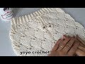 كروشية جيبة بناتى أو نسائى لانجيرى /بغرزة ورق الشجر/ لأى مقاس- crochet skirt#يويو كروشية#