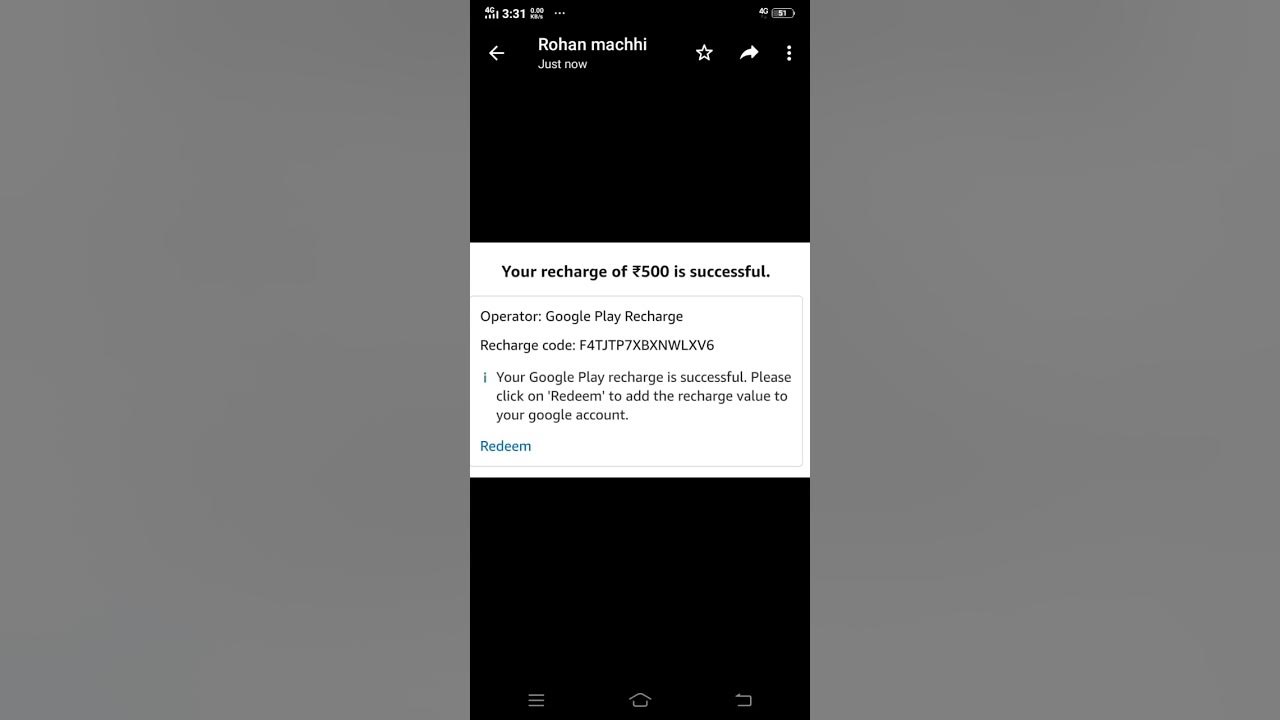 Recharge code 500 youtube