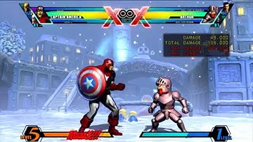 UMVC3: Basic Captain America Combo Tutorial Pt.2 (Step by Step)
