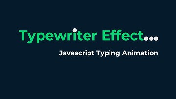Javascript Typewriter Effect | js Typing Animation | csPoint