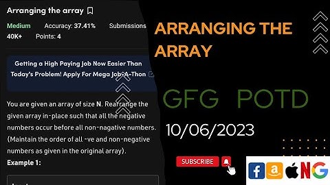 Arranging the array @gfg @potd @CodeThurst