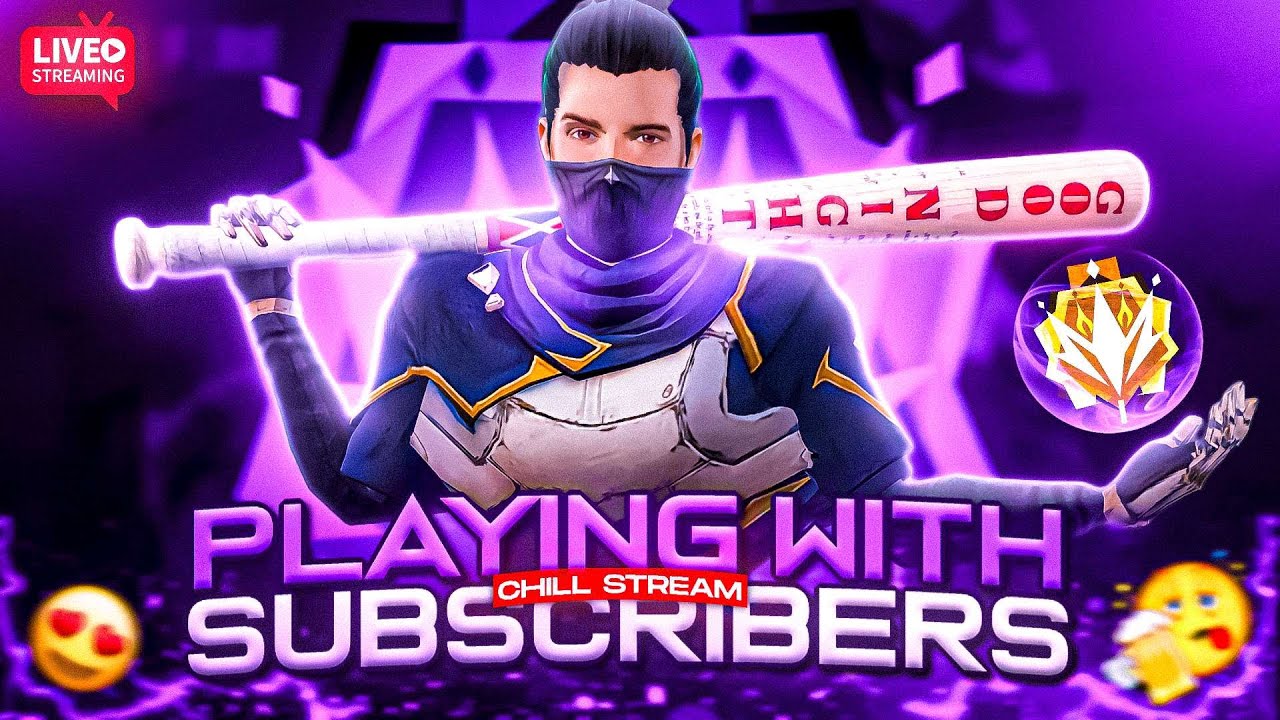 free fire playing with subscribers thumbnail
