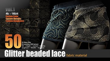 how to use sbsar file of glitter beaded lace fabric  materials in substance 3d painter