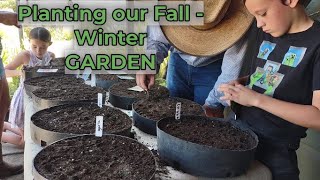 Planting our Winter Garden Seeds | Fall Garden | Harvesting from the Garden | Ronny and Brettany