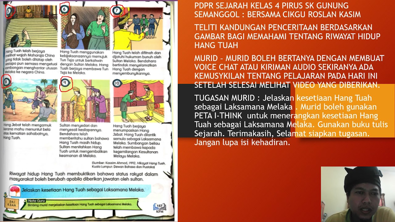 Sejarah Tahun 4 Riwayat Hidup Hang Tuah Cikgu Roslan Youtube