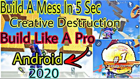 How To Build Like a PRO And Fast In Creative Destruction Mobile 2020 | *OP* Building Tips CD | RG:22