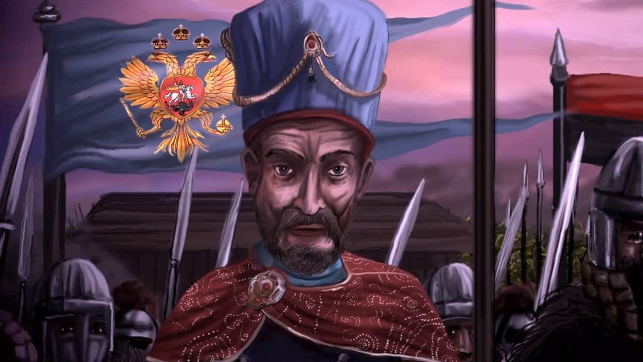 Szarża husarii, hetman Stefan Czarniecki w akcji. Fragment filmu ...