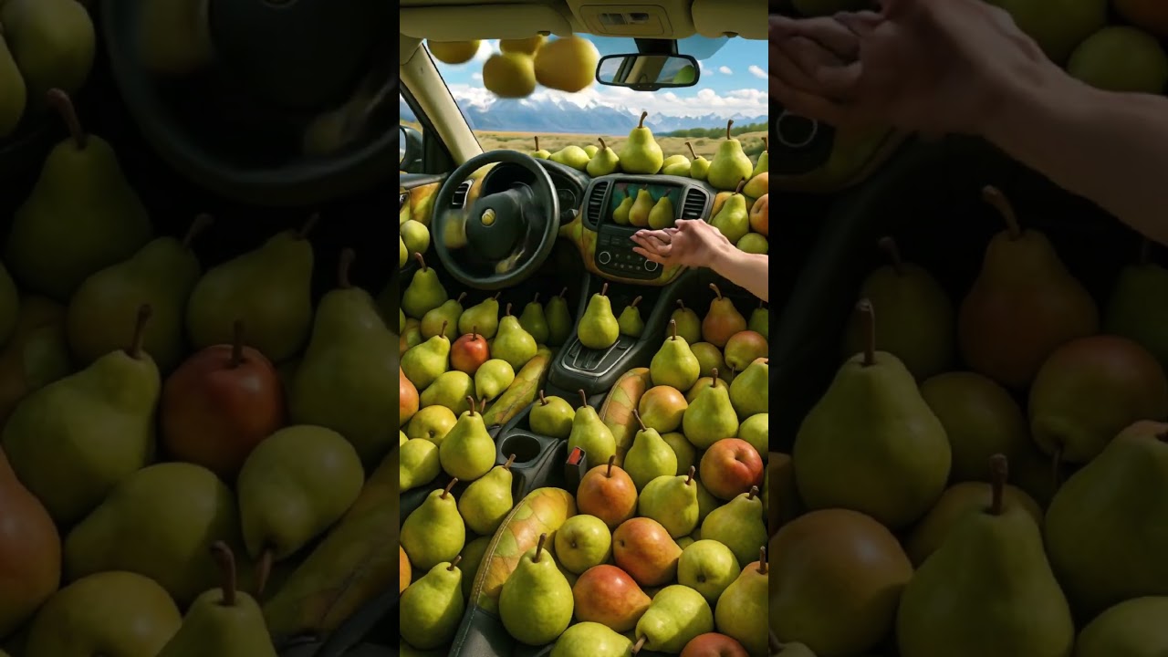 Racing Pear 🍐 #youtubeshorts #shorts #ai #youtube #cute #love #like #funny #music #baby #shortsfeed