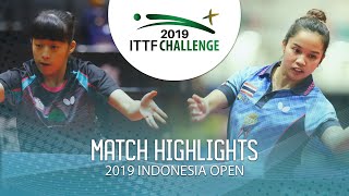 Cai Fong-En vs Paranang Orawan | 2019 ITTF Indonesia Open Highlights (R16)