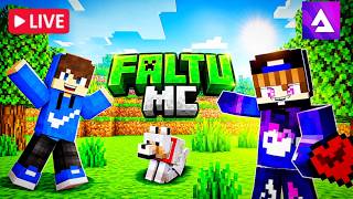 FALTU SKYBLOCK  SEASON 1 JAVA + MCPE SERVER  | MINECRAFT LIVE STREAM