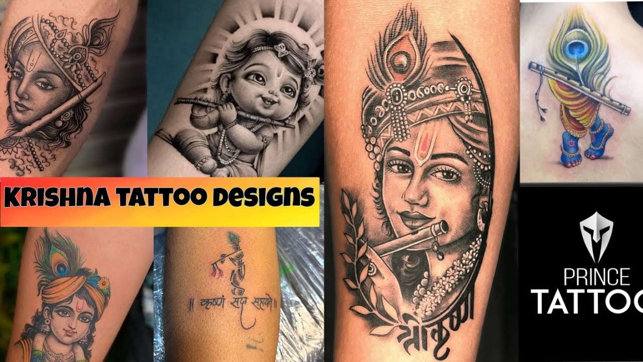 Lord Krishna Tattoo design ideas | Lord Krishna Tattoo photo | Krishna Tattoo pics/images/pictures