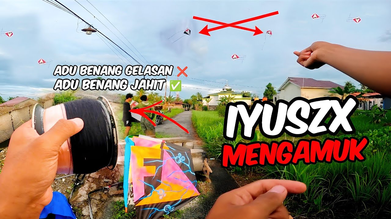 PERTARUNGAN SENGIT ADU LAYANGAN PAKE BENANG JAHIT KERAMAT MUSUH NYA SAMPAI NYERAH 