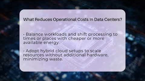 What Reduces Operational Costs In Data Centers? - Talking Tech Trends