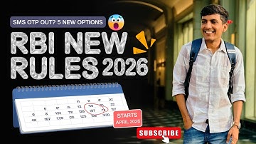 🔴 ALERT! RBI Changed Payment Rules | From April 2026 SMS OTP Not Alone | New Security Features 💳