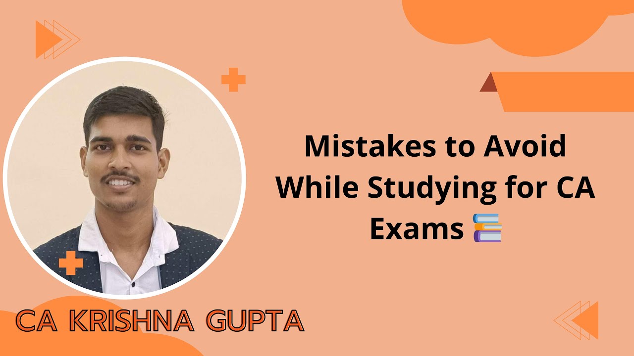 Avoid these mistakes while Studying for CA Exams 📚 #ca #cafoundation # ...