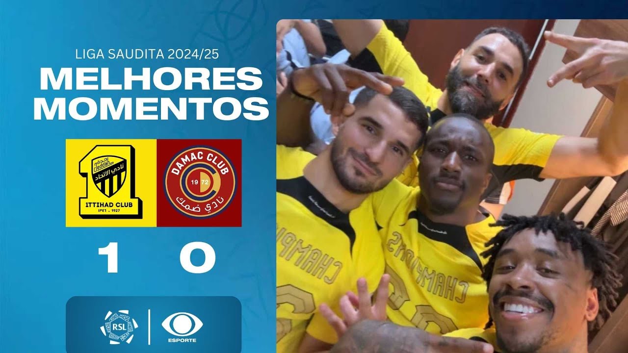AL ITTIHAD 1 x 0 DAMAC - MELHORES MOMENTOS - ENTREGA DA TAÇA DE CAMPEÃO DA LIGA SAUDITA 2024/25